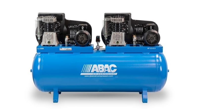 ABAC PRO B5900 Twin-pump 5.5+5.5Hp On 500lt Receiver air compressor