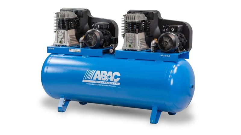 ABAC PRO B5900 Twin-pump 5.5+5.5Hp On 500lt Receiver air compressor