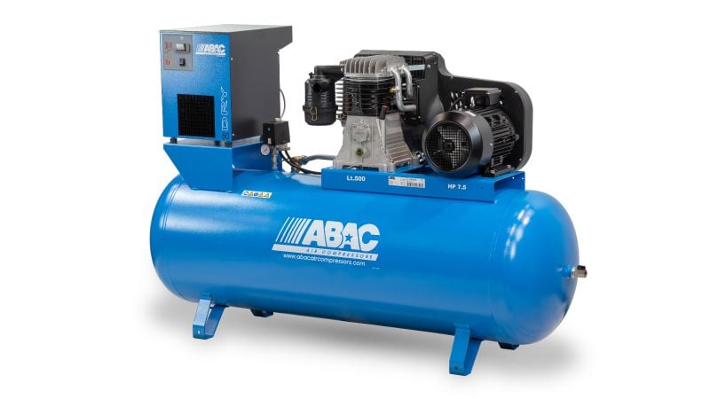 ABAC B6000 Two-stage Belt-driven Piston Compressor With Integrated Dryer, Receiver-mounted (4116000167) Piston Compressors air compressor