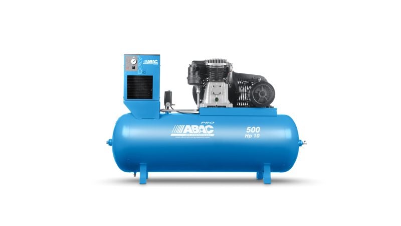 ABAC B7000 Two-stage Belt-driven Piston Compressor With Integrated Dryer, Receiver-mounted (4116000176) Piston Compressors air compressor