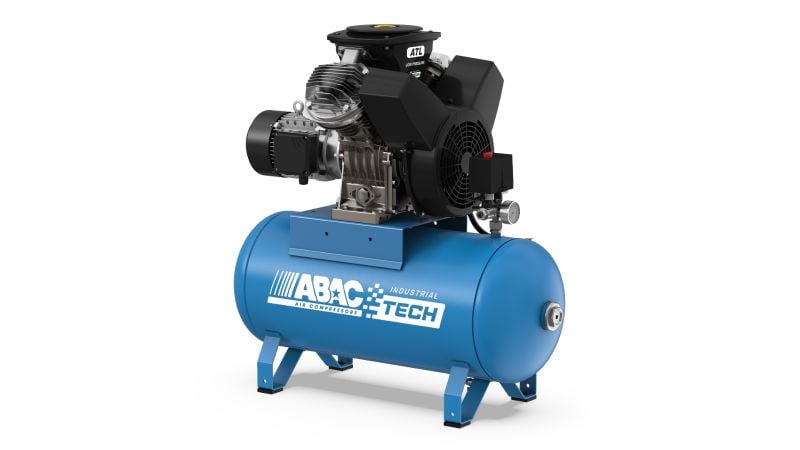 ABAC Industrial Tech Oil Lubricated Piston Compressor (atl) - 3HP-10BAR -Tank Mounted (4116002348) Piston Compressors air compressor
