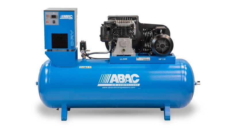 ABAC B6000 Two-stage Belt-driven Piston Compressor With Integrated Dryer, Receiver-mounted (4116000167) Piston Compressors air compressor