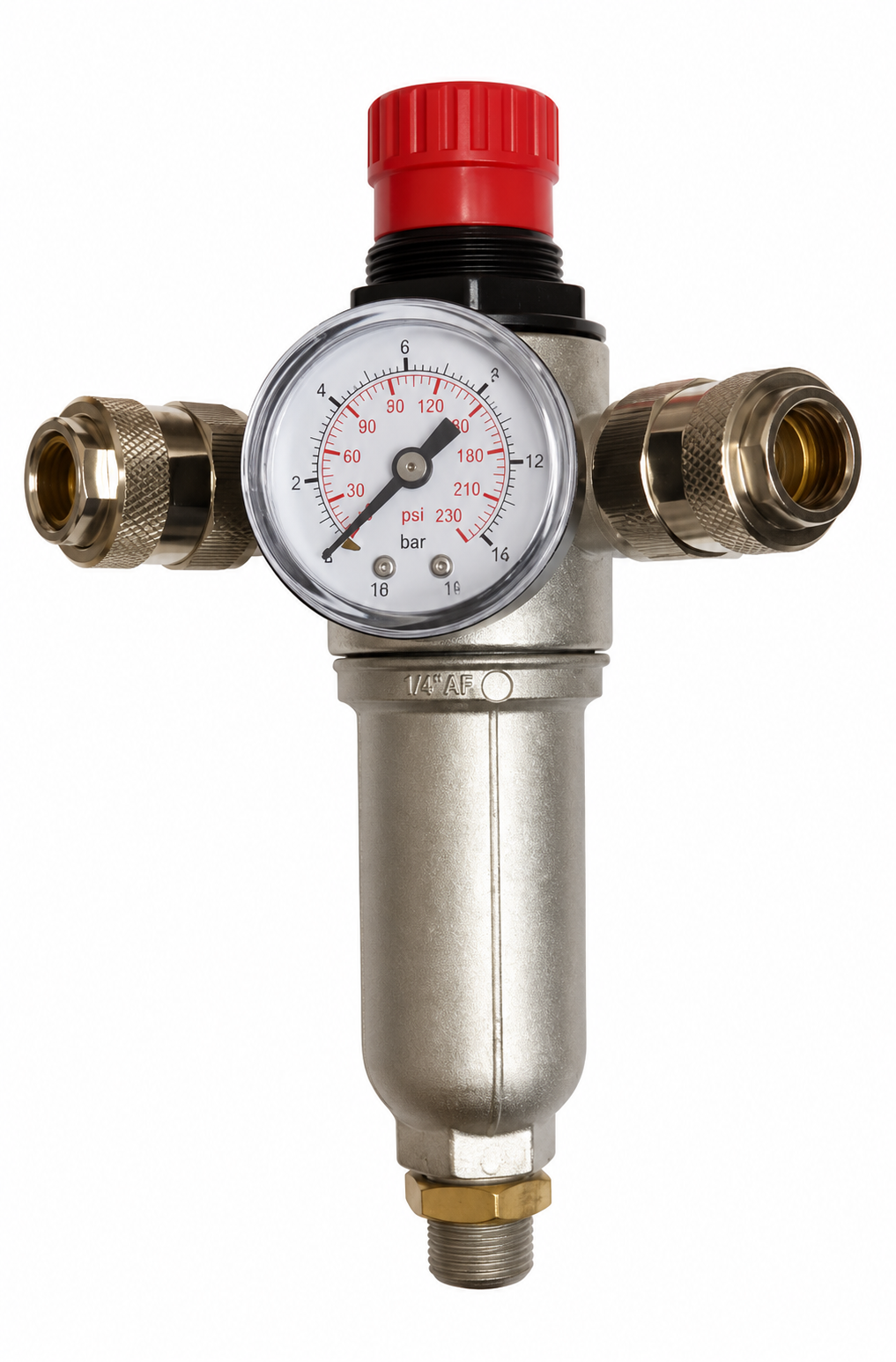 6214344200 ABAC MIGNON 3/8 PRESSURE REDUCER WITH 2 EURO COUPLINGS FITTED air compressor