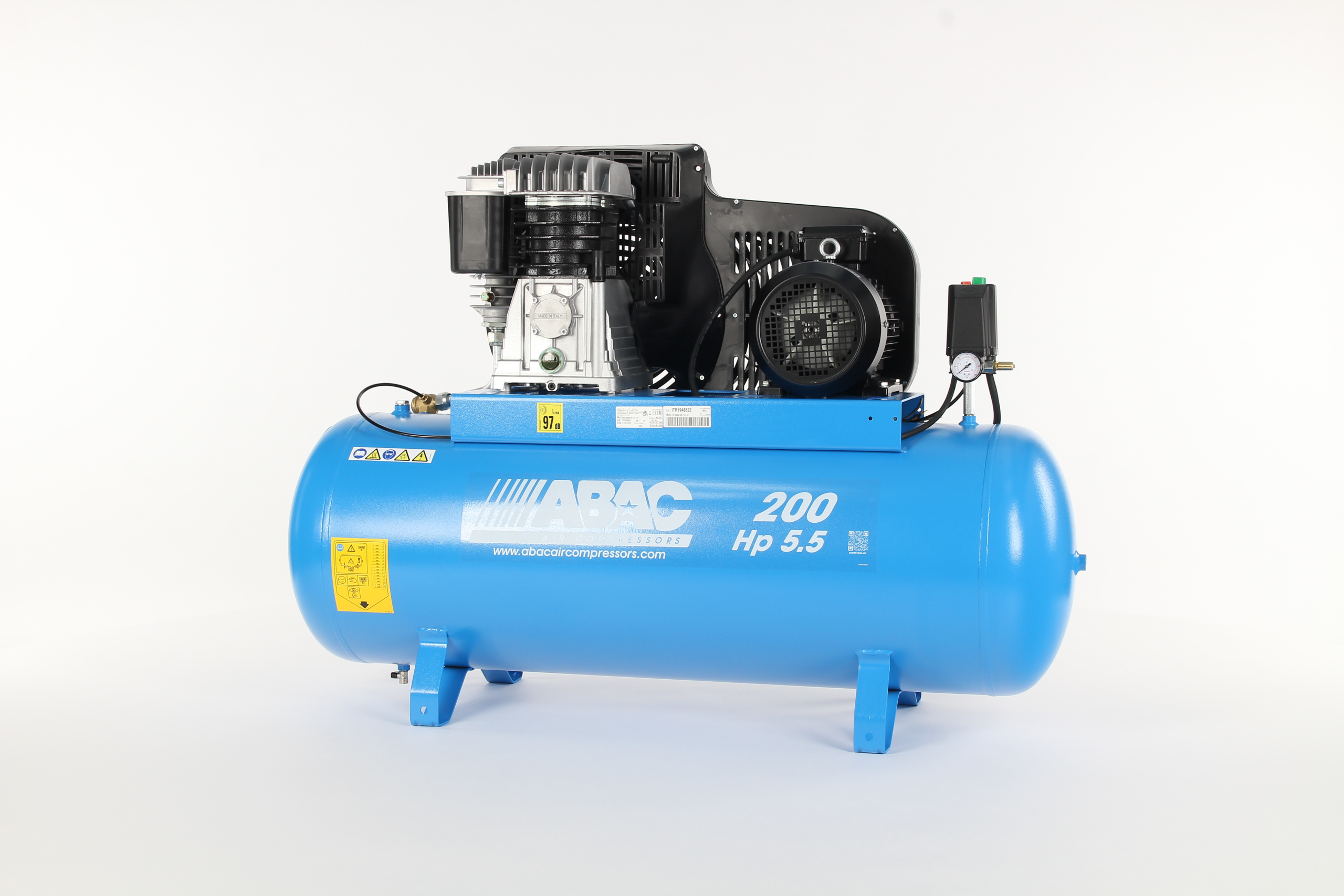 ABAC PRO B5900B 200L FT5.5 (5.5HP/4Kw, 23 CFM, 11 Bar, 200L Tank, Three Phase)